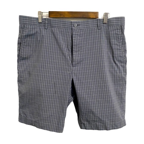 Oxford Golf Shorts Mens Size 38 Gray Plaid Dress - Picture 1 of 6